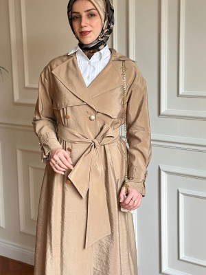 Yazlık Trençkot 877 Bej