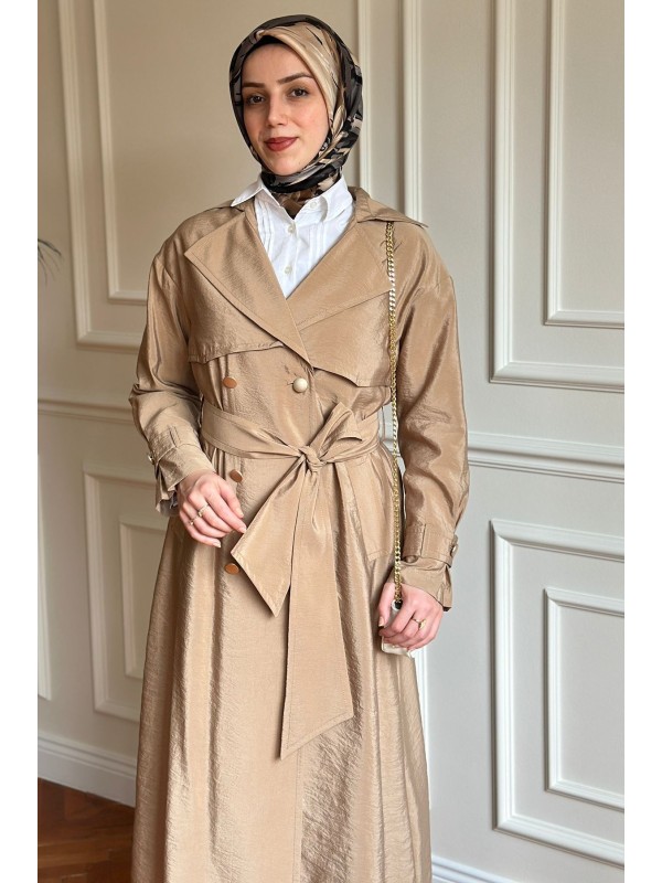 Yazlık Trençkot 877 Bej