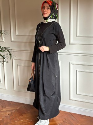 Yeni Sezon Fermuar Detaylı Elbise 040