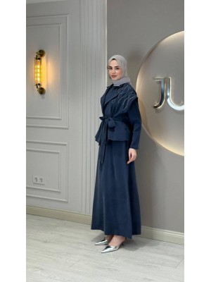 Yelekli Elbise İndigo