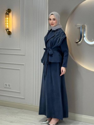 Yelekli Elbise İndigo