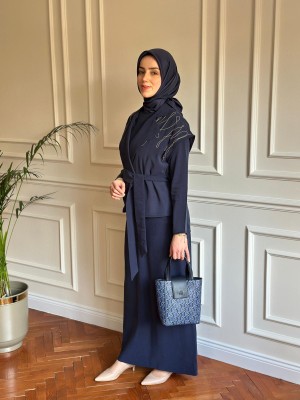 Yelekli Elbise İndigo