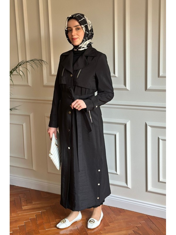 Yazlık Trençkot 867 Siyah