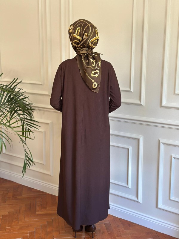 Basic Elbise Kahverengi
