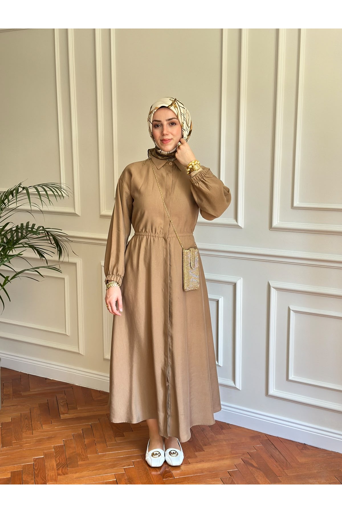 Büzgülü Tensel Kap Camel