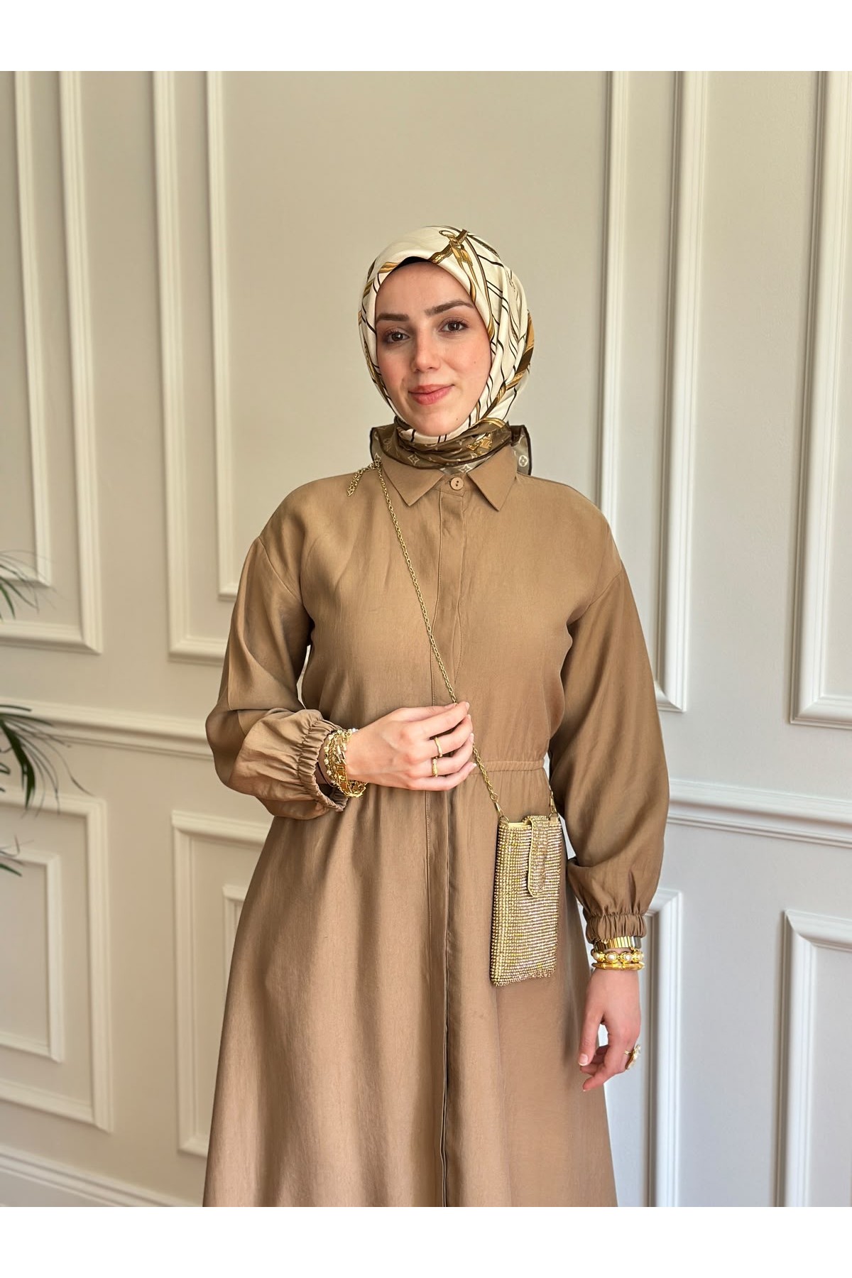 Büzgülü Tensel Kap Camel