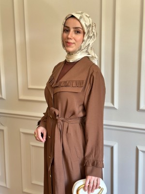 Fırfırlı Kap Kahverengi