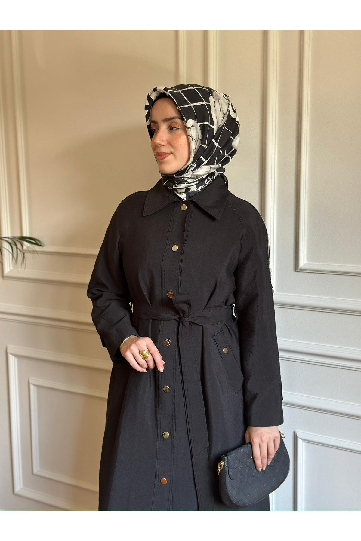 Mevsimlik Trençkot 845 Siyah