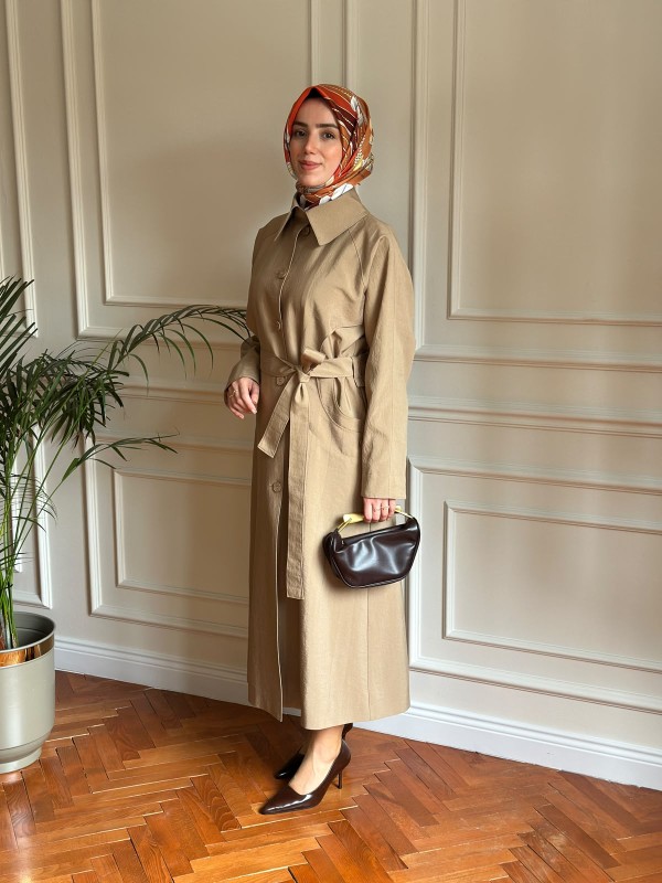 Mevsimlik Trençkot 806 Camel