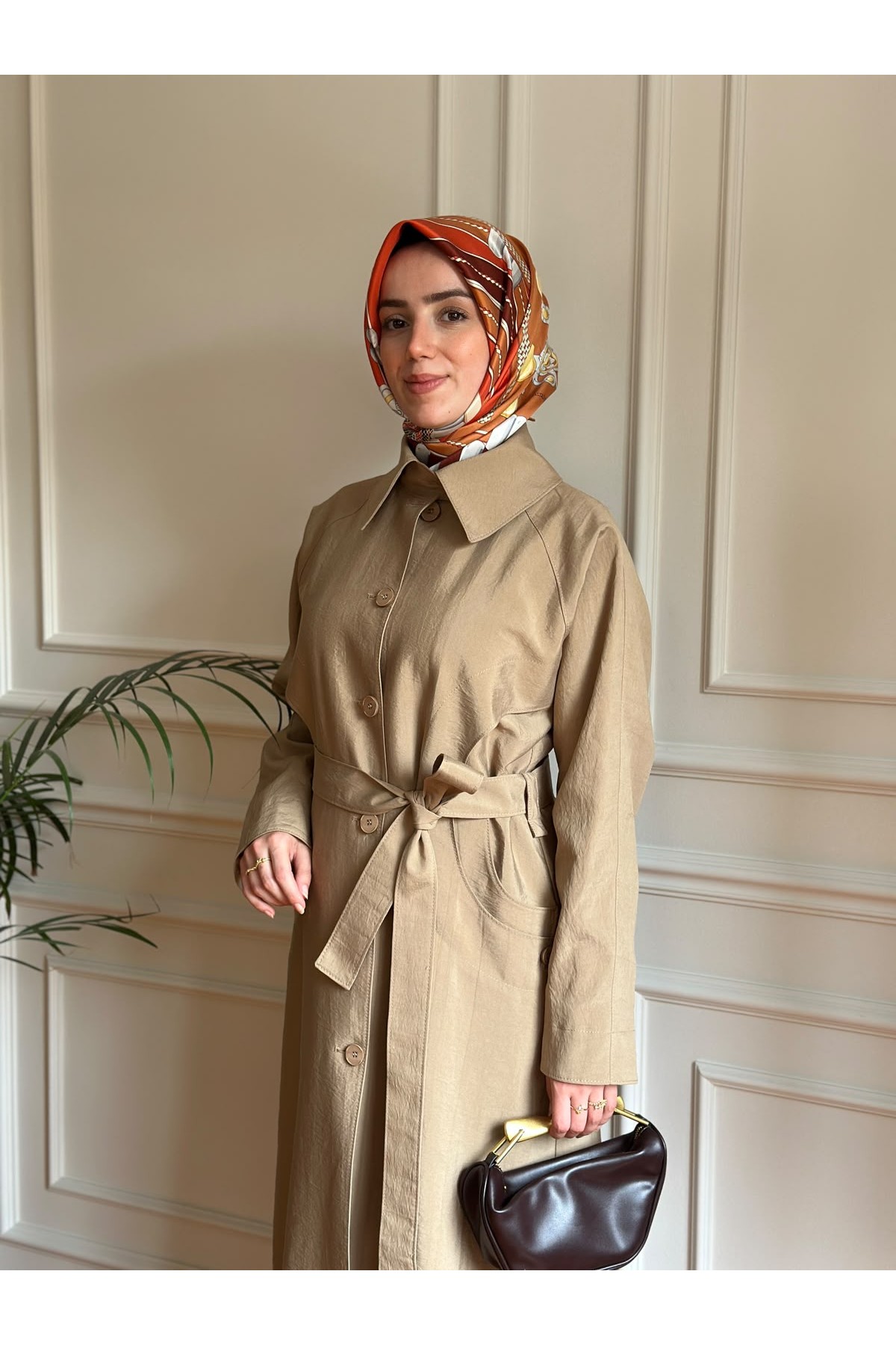 Mevsimlik Trençkot 806 Camel