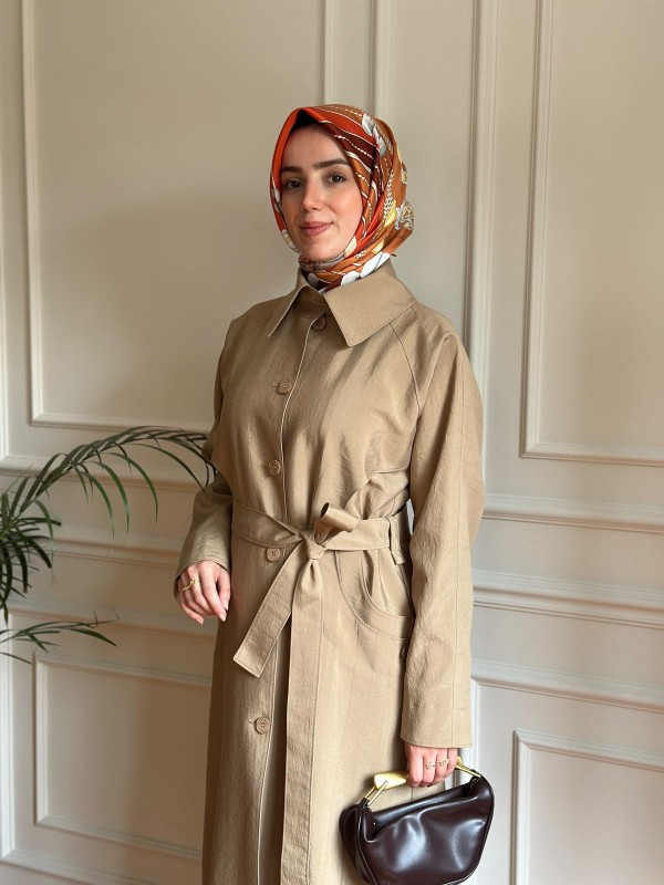 Mevsimlik Trençkot 806 Camel