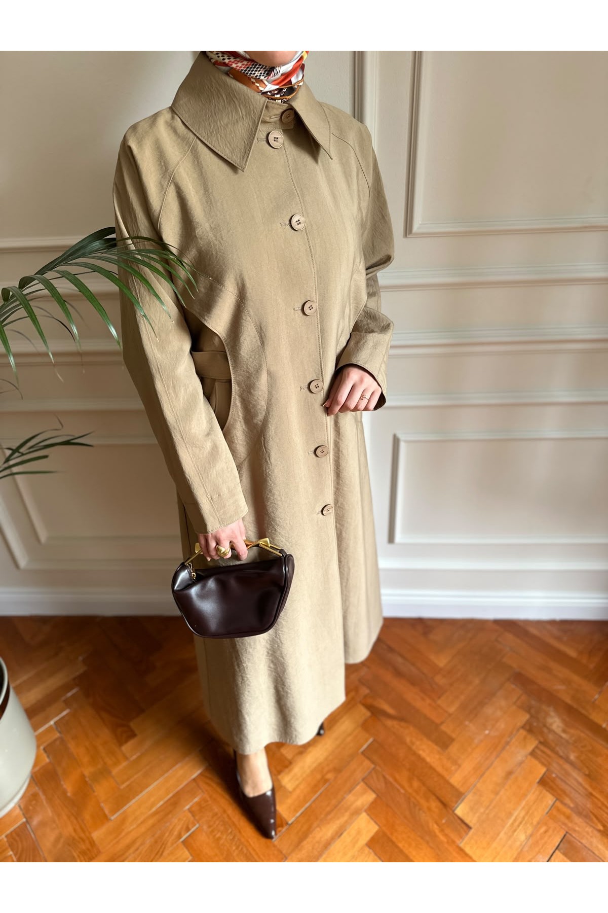 Mevsimlik Trençkot 806 Camel