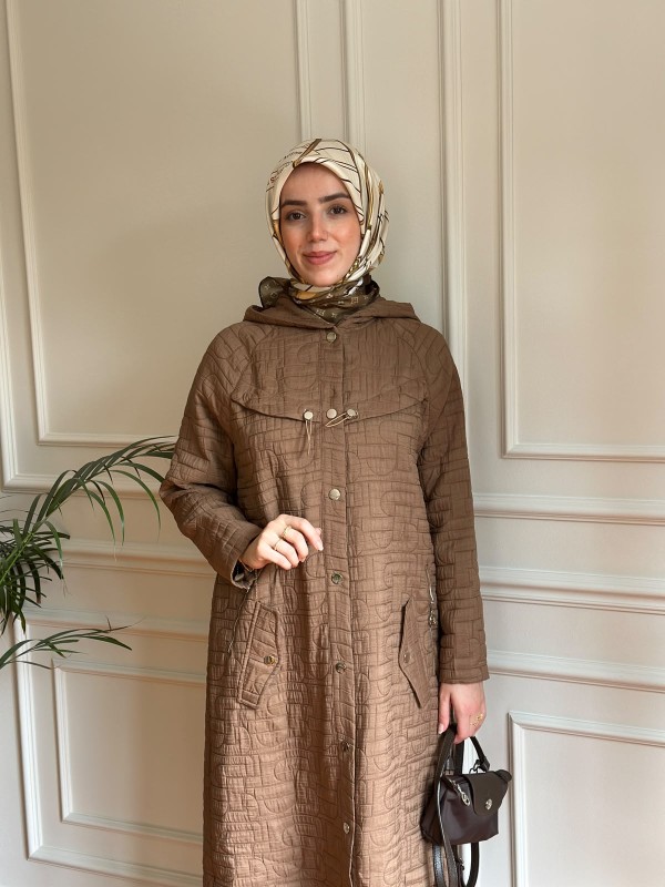 Çıtçıtlı Kapitone Kap Camel