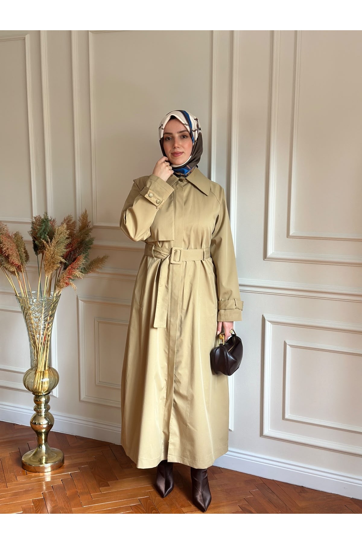 Mevsimlik Trençkot 7698 Camel