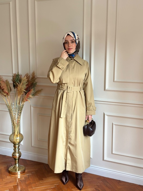 Mevsimlik Trençkot 7698 Camel