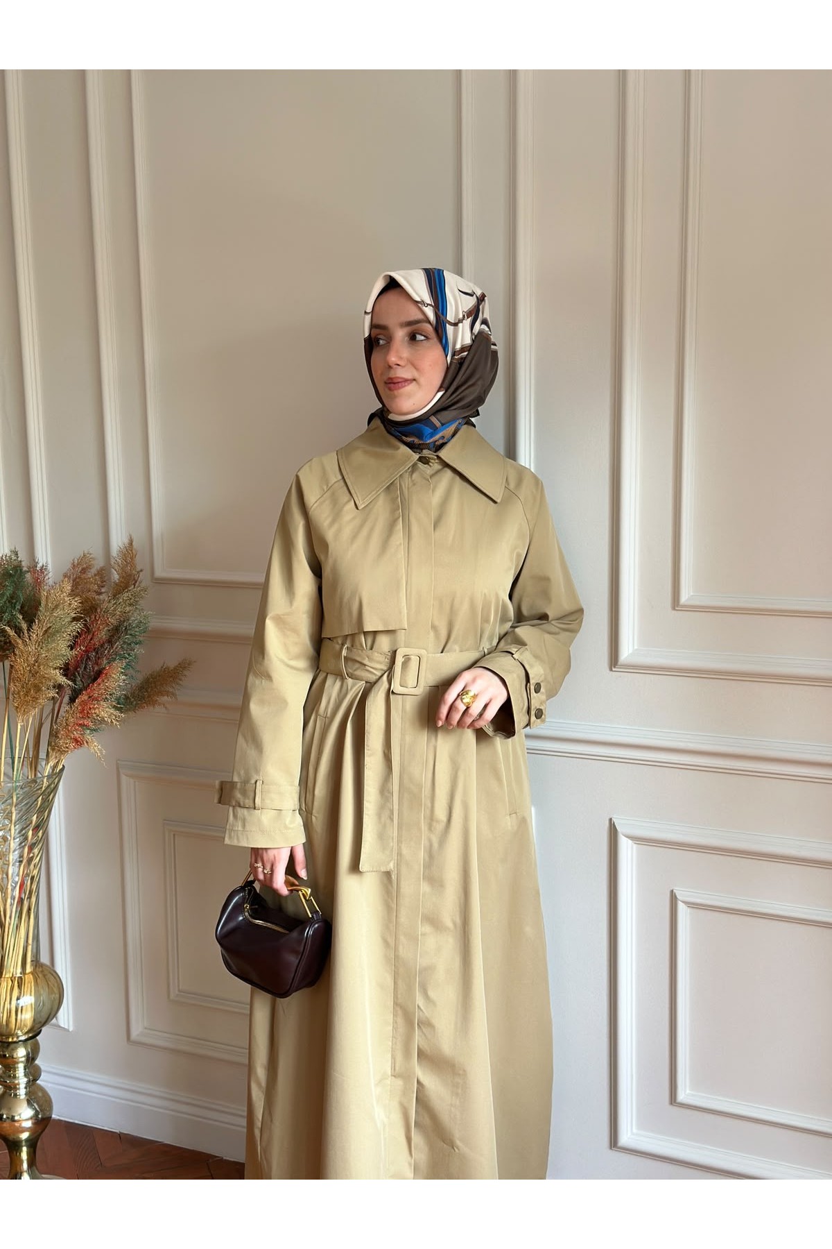 Mevsimlik Trençkot 7698 Camel