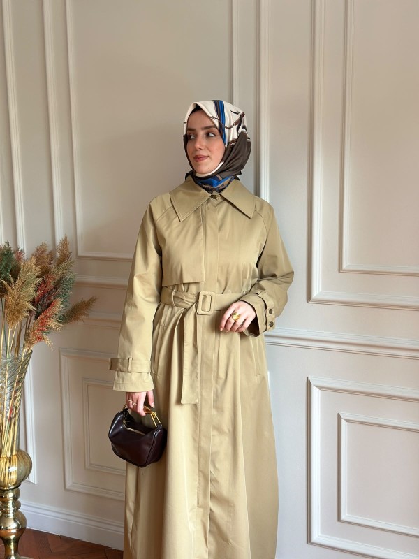 Mevsimlik Trençkot 7698 Camel