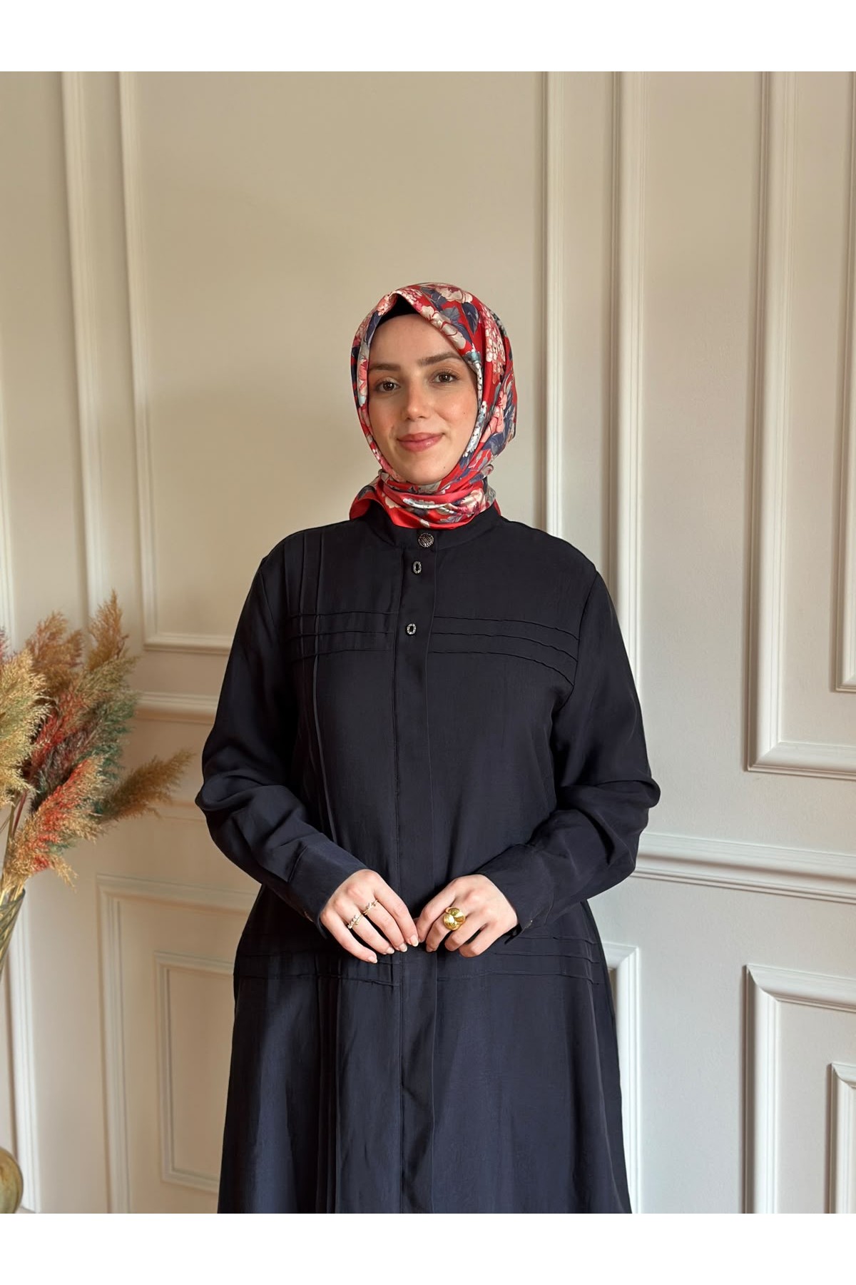 Nervür Detaylı Kap 7708 Koyu Lacivert