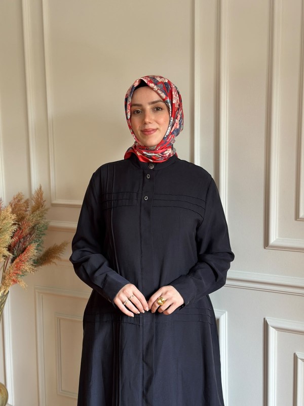 Nervür Detaylı Kap 7708 Koyu Lacivert