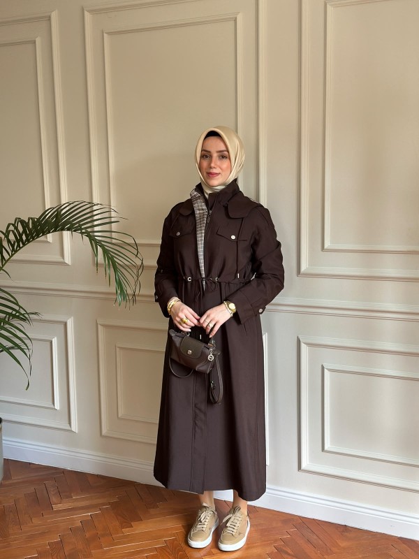 Mevsimlik Trençkot 832 Kahverengi