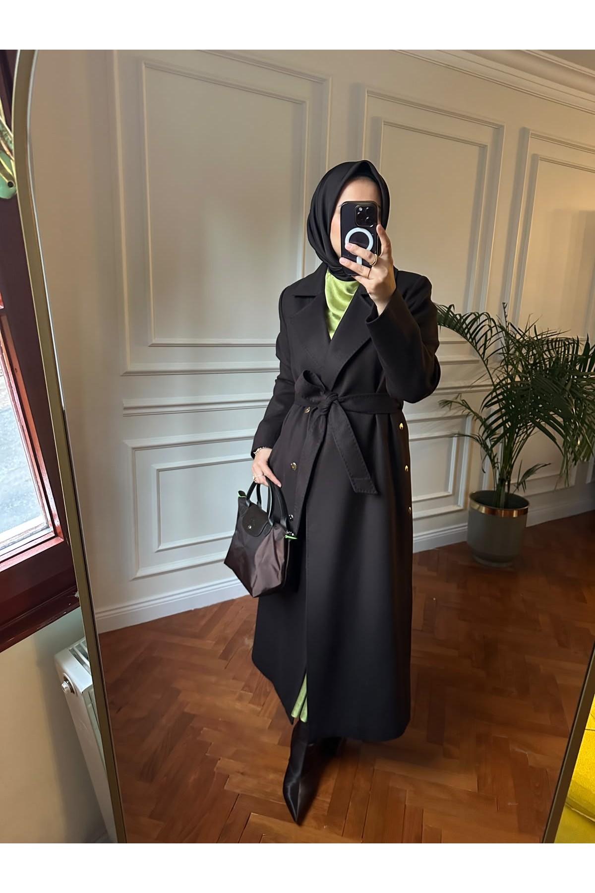 Nihalle Premium Kaşe Kaban 31 Kahverengi