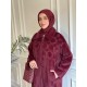 Taş İşlemeli Angora Kaban Bordo
