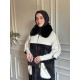 Fermuar Detaylı Angora Kaban