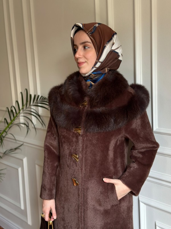 Kürklü Angora Kaban Kahverengi
