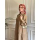 Nihalle Katlı Elbise Camel