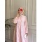 Nihalle Katlı Elbise Pembe